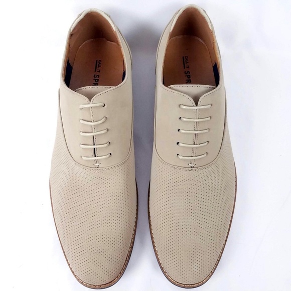 Call It Spring Mens Oxford Shoes Size 12 Beige Tan - Picture 3 of 7